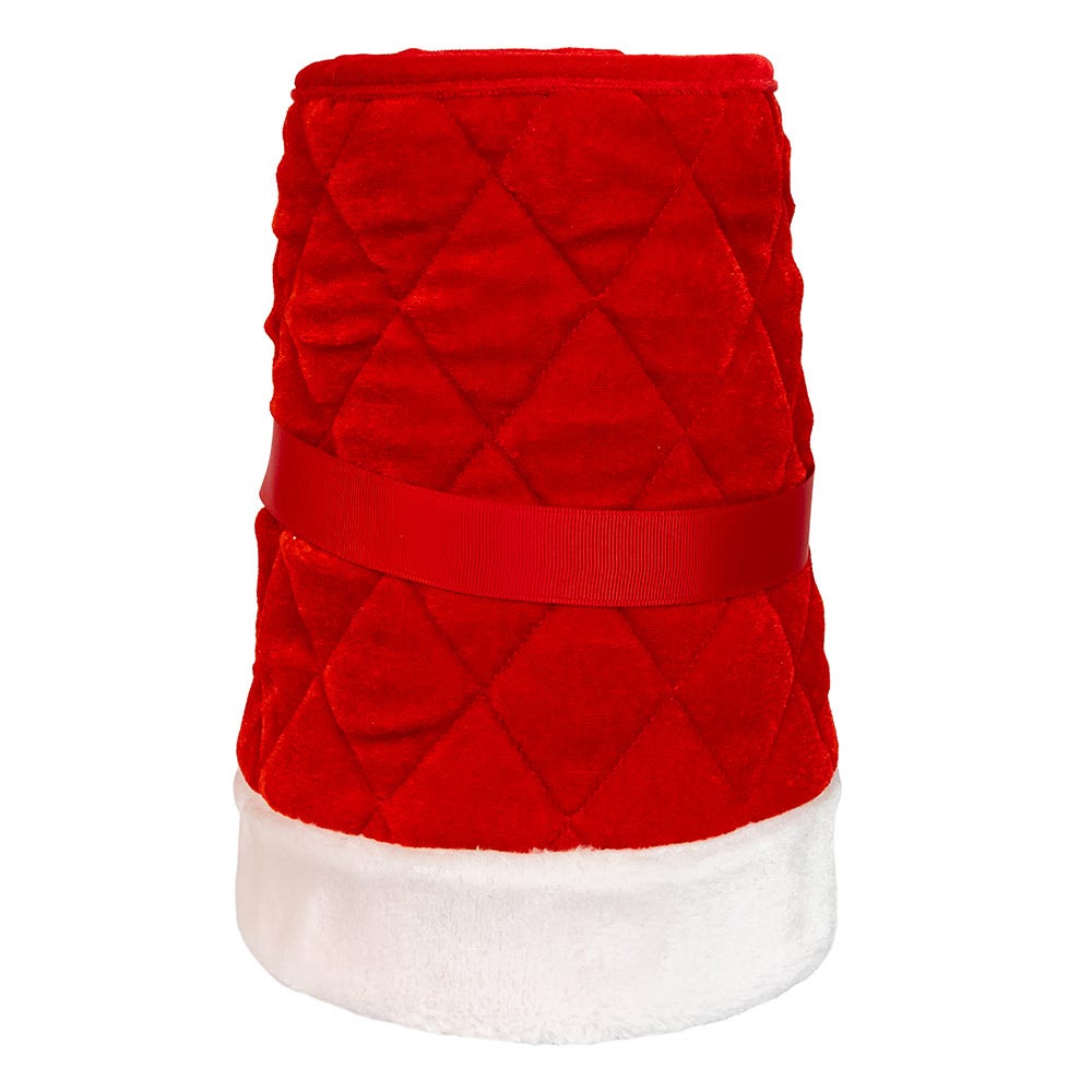 Kurt Adler luxurious 10 x24-Inch Quilted Red Velvet Tree Collar TS0303